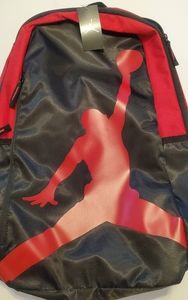 Jordan black and red backpack large jordan logo